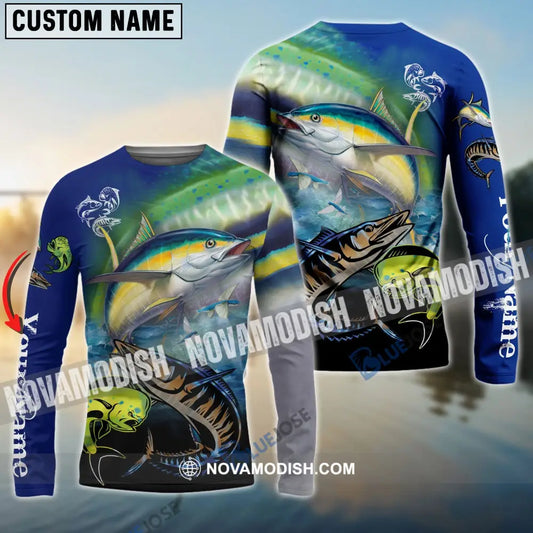 Mahi-Mahi Wahoo Tuna Customize Name 3D Shirts