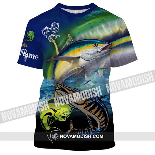 Mahi-Mahi Wahoo Tuna Customize Name 3D Shirts T-Shirt / S