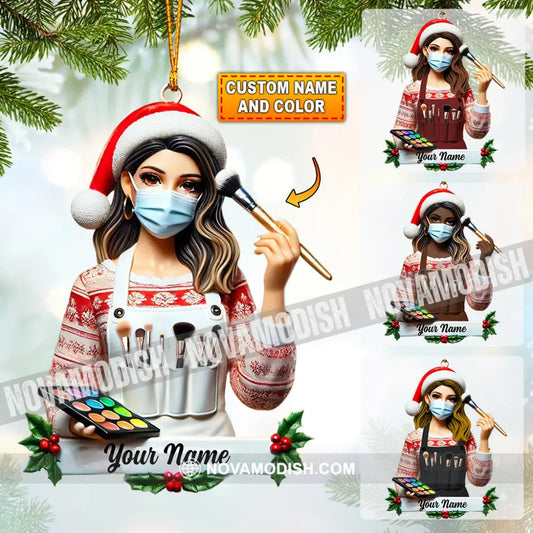 Makeup Artist Christmas Ornament Personalized