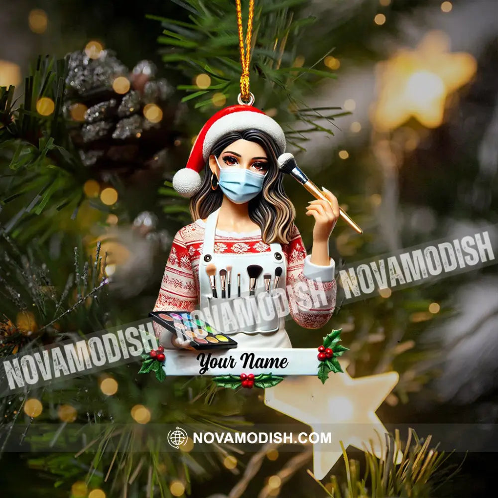 Makeup Artist Christmas Ornament Personalized 3.54’’ / 1