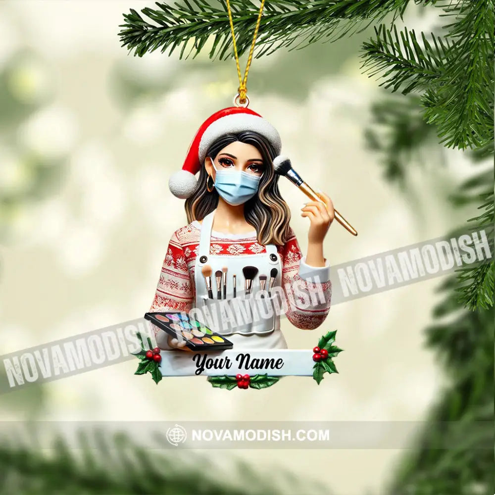 Makeup Artist Christmas Ornament Personalized