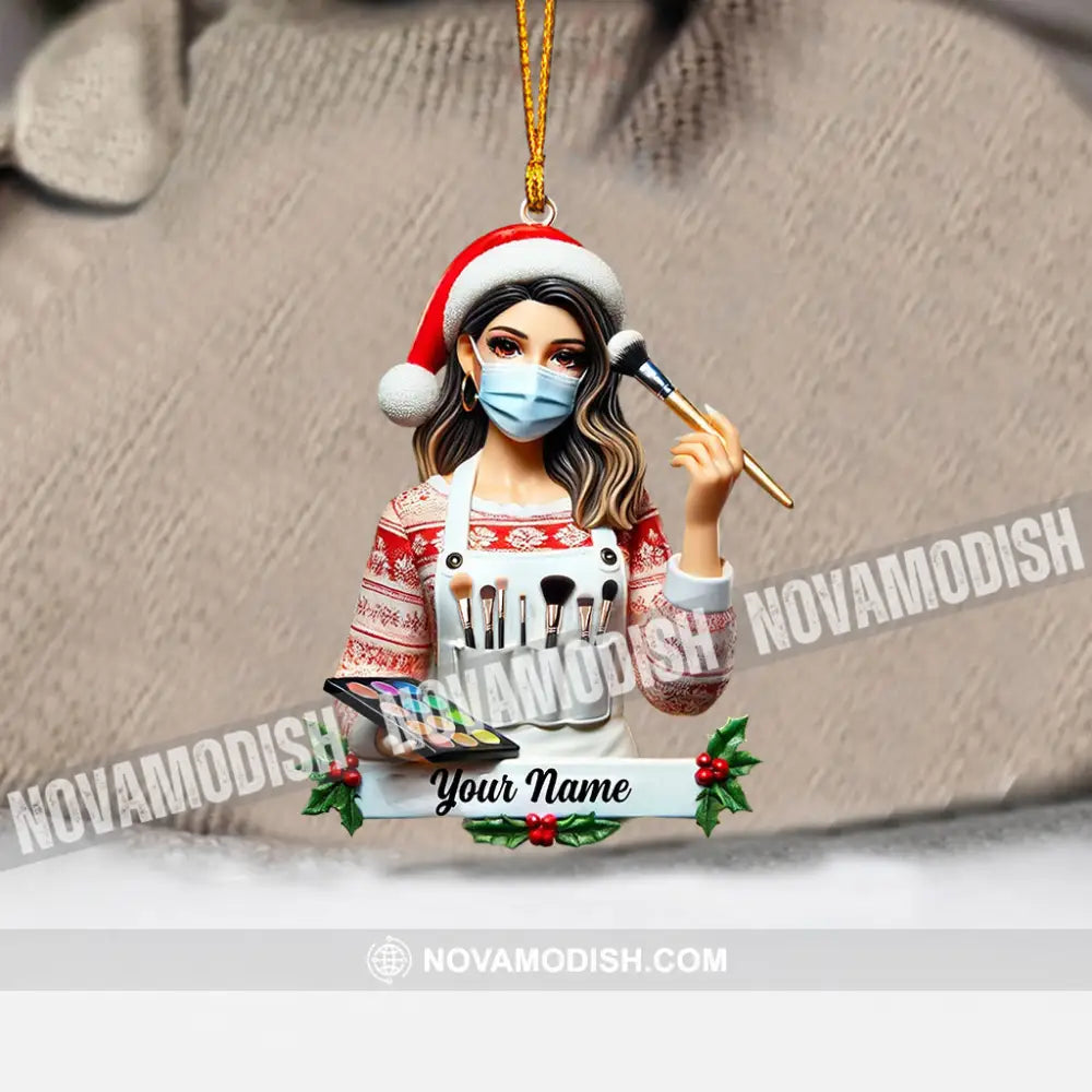 Makeup Artist Christmas Ornament Personalized