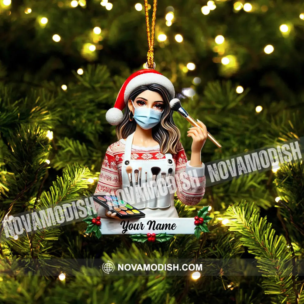 Makeup Artist Christmas Ornament Personalized