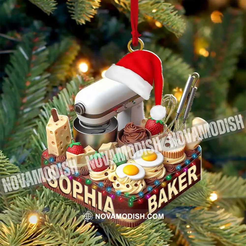 Making Cake Christmas Ornament Personalized