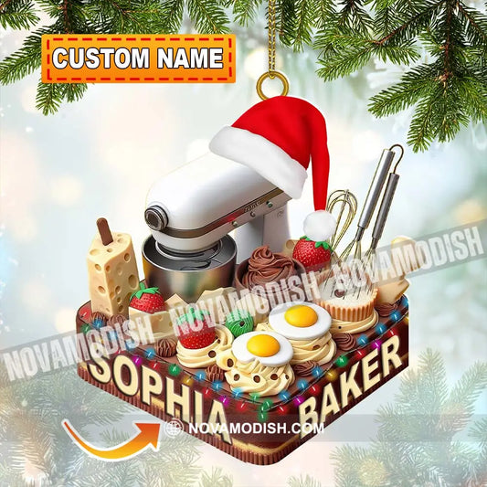 Making Cake Christmas Ornament Personalized