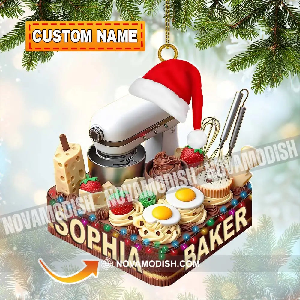 Making Cake Christmas Ornament Personalized
