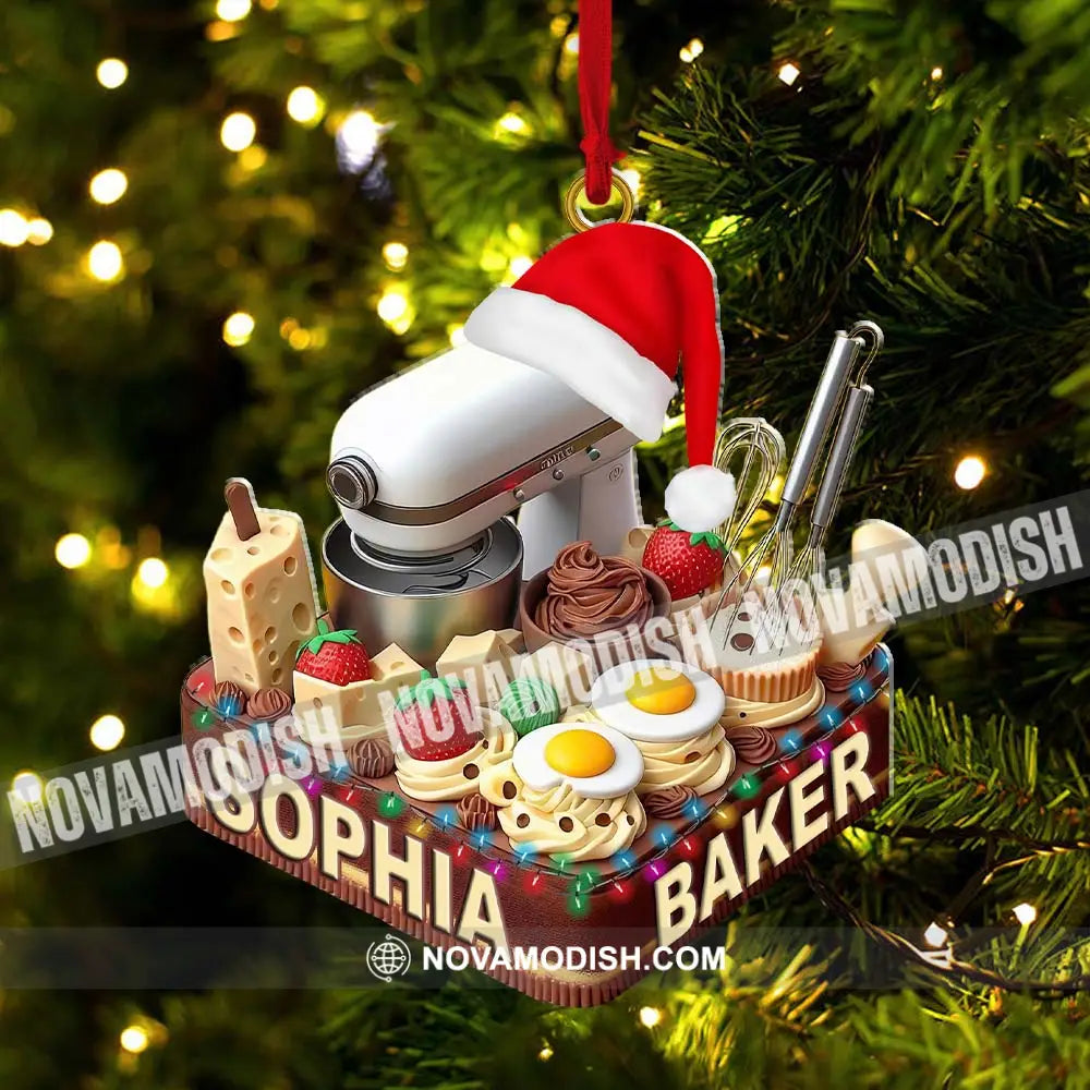 Making Cake Christmas Ornament Personalized