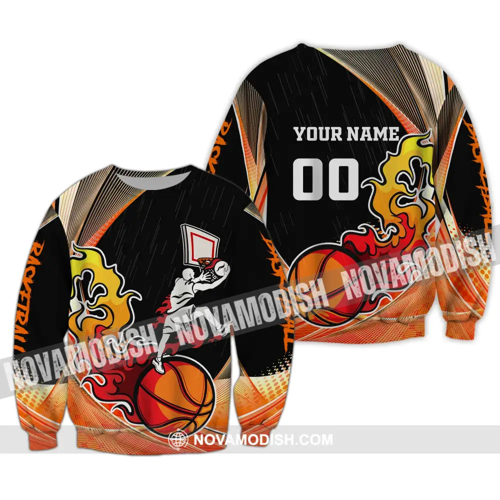 Man Shirt Basketball Custom Name T-Shirt Championship Gift For Player Long Sleeve / S