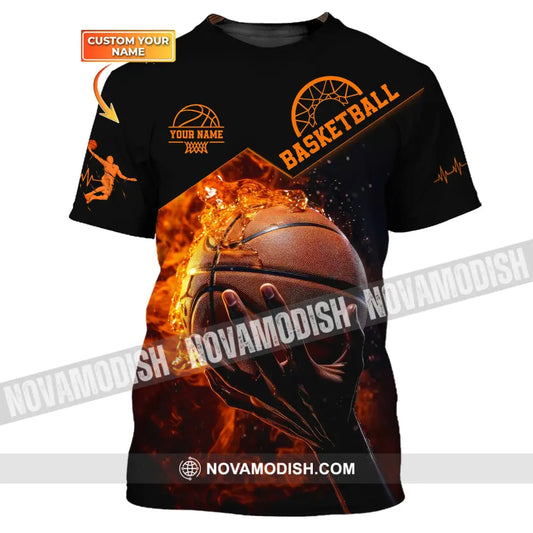 Man Shirt Basketball Custom Name T-Shirt Polo Gift For Player