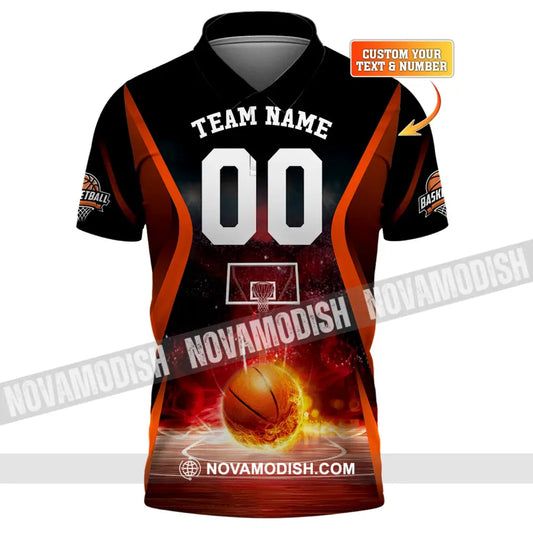 Man Shirt Basketball Polo Custom Name And Number T-Shirt Gift For Player