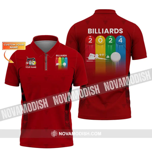 Man Shirt Custom Billiards Polo T-Shirt For Lovers T-Shirt