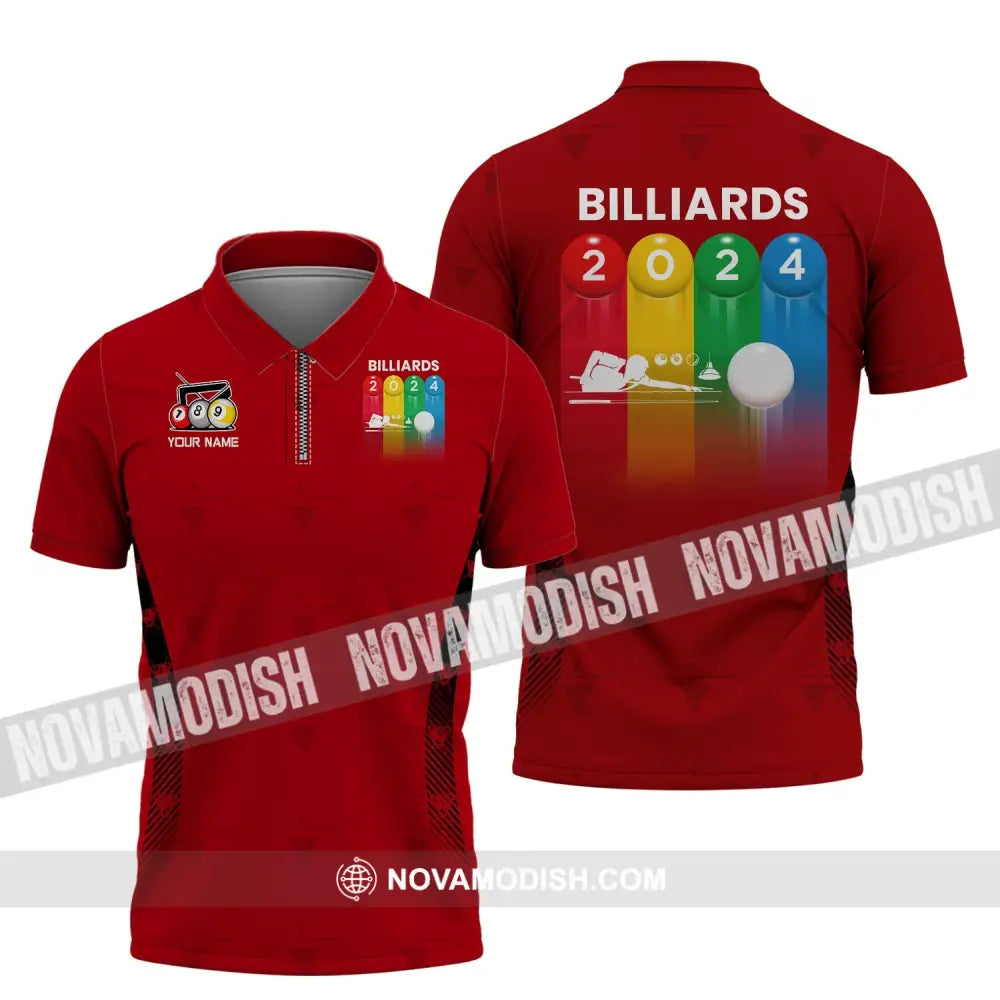 Man Shirt Custom Billiards Polo T-Shirt For Lovers / S T-Shirt