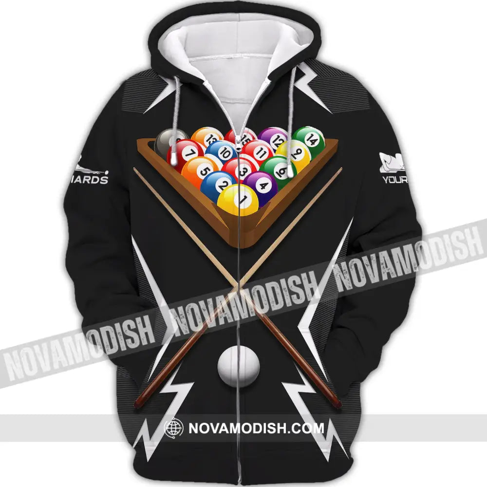 Man Shirt Custom Billiards Polo T-Shirt For Lovers Zipper Hoodie / S T-Shirt