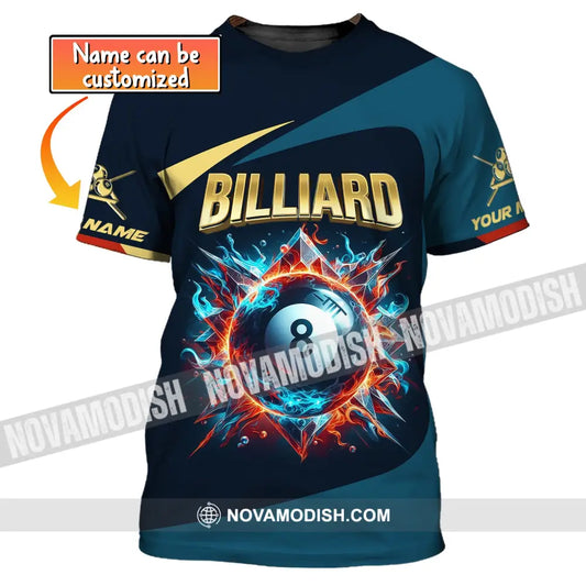 Man Shirt Custom Billiards T-Shirt Lover Gift For Players T-Shirt