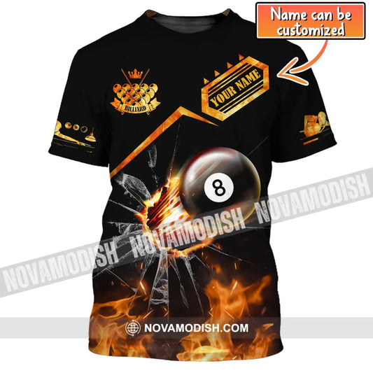 Man Shirt Custom Billiards T-Shirt Lover Gift For Players T-Shirt