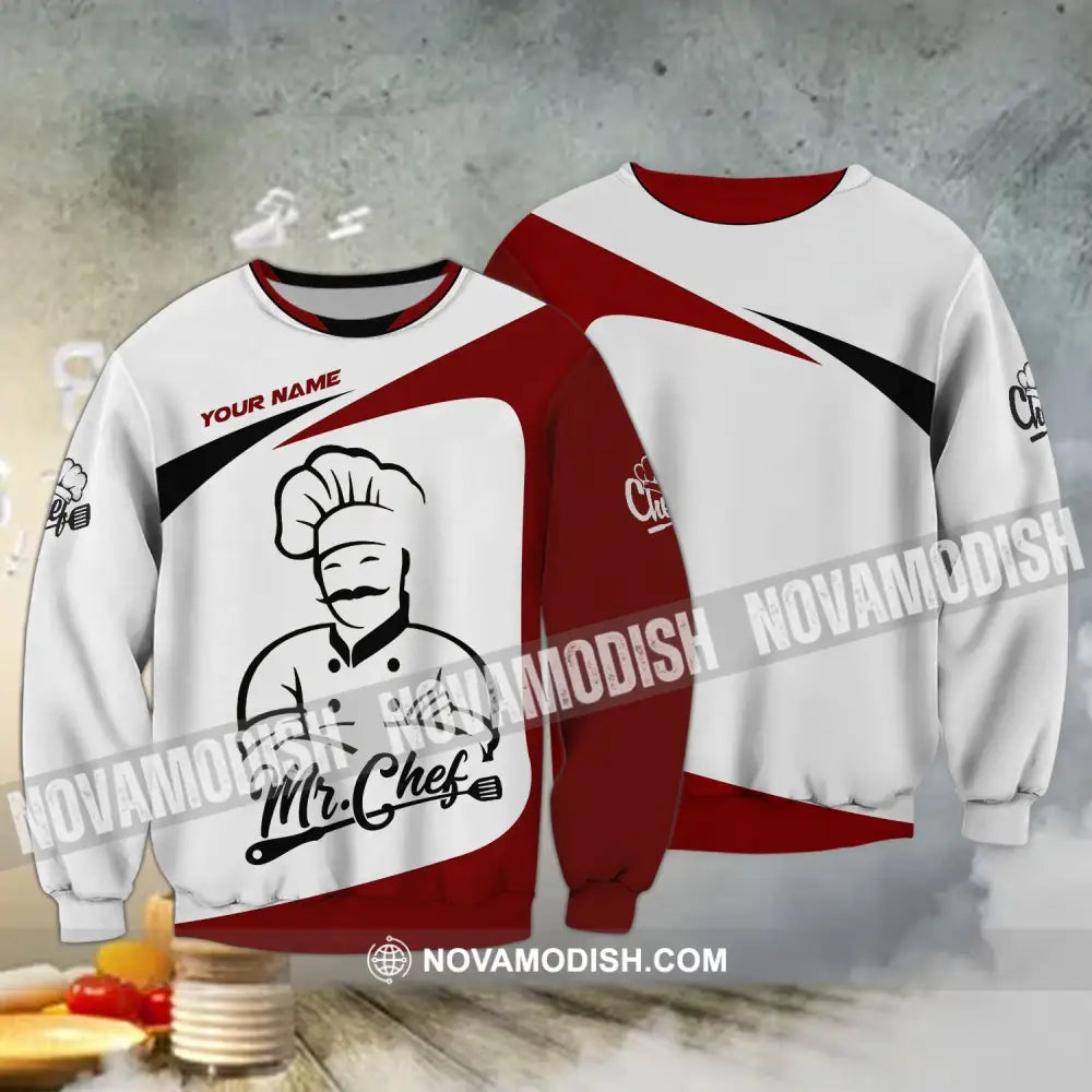 Man Shirt - Custom Chef Name T-Shirt Mr.Chef Shirt Long Sleeve / S T-shirt