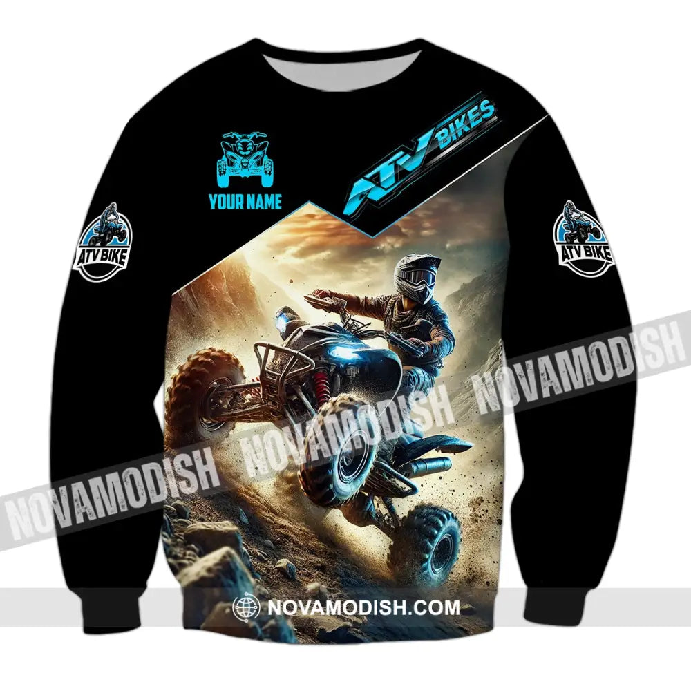 Man Shirt Custom Name Mountain Bike Polo Long Sleeve Gift / S T-Shirt