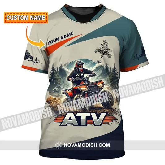 Man Shirt Custom Name All-Terrain Vehicle Atv Bike Polo Long Sleeve Gift T-Shirt