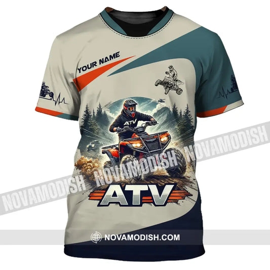 Man Shirt Custom Name All-Terrain Vehicle Atv Bike Polo Long Sleeve Gift T-Shirt / S T-Shirt