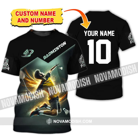 Man Shirt Custom Name And Number Badminton Polo Club Uniform T-Shirt