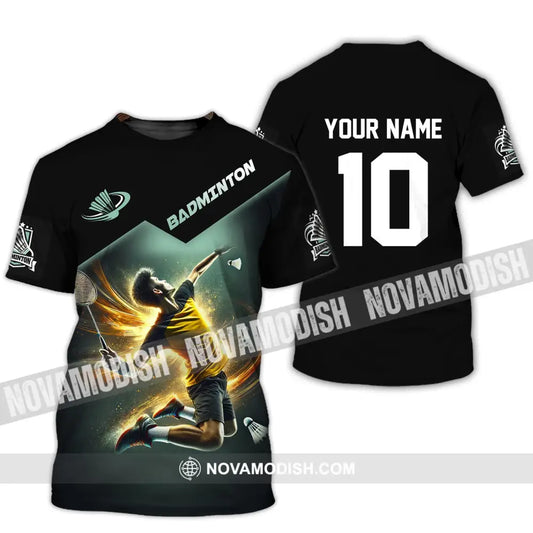 Man Shirt Custom Name And Number Badminton Polo Club Uniform T-Shirt / S