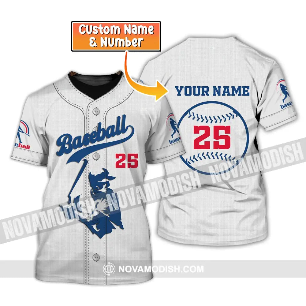 Man Shirt Custom Name And Number Baseball T-Shirt Gift For Player