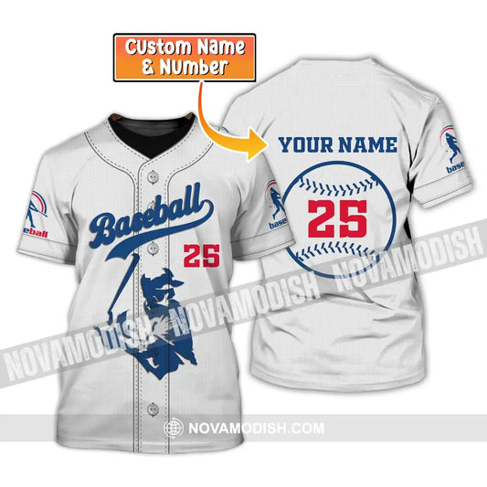 Man Shirt Custom Name And Number Baseball T-Shirt Gift For Player