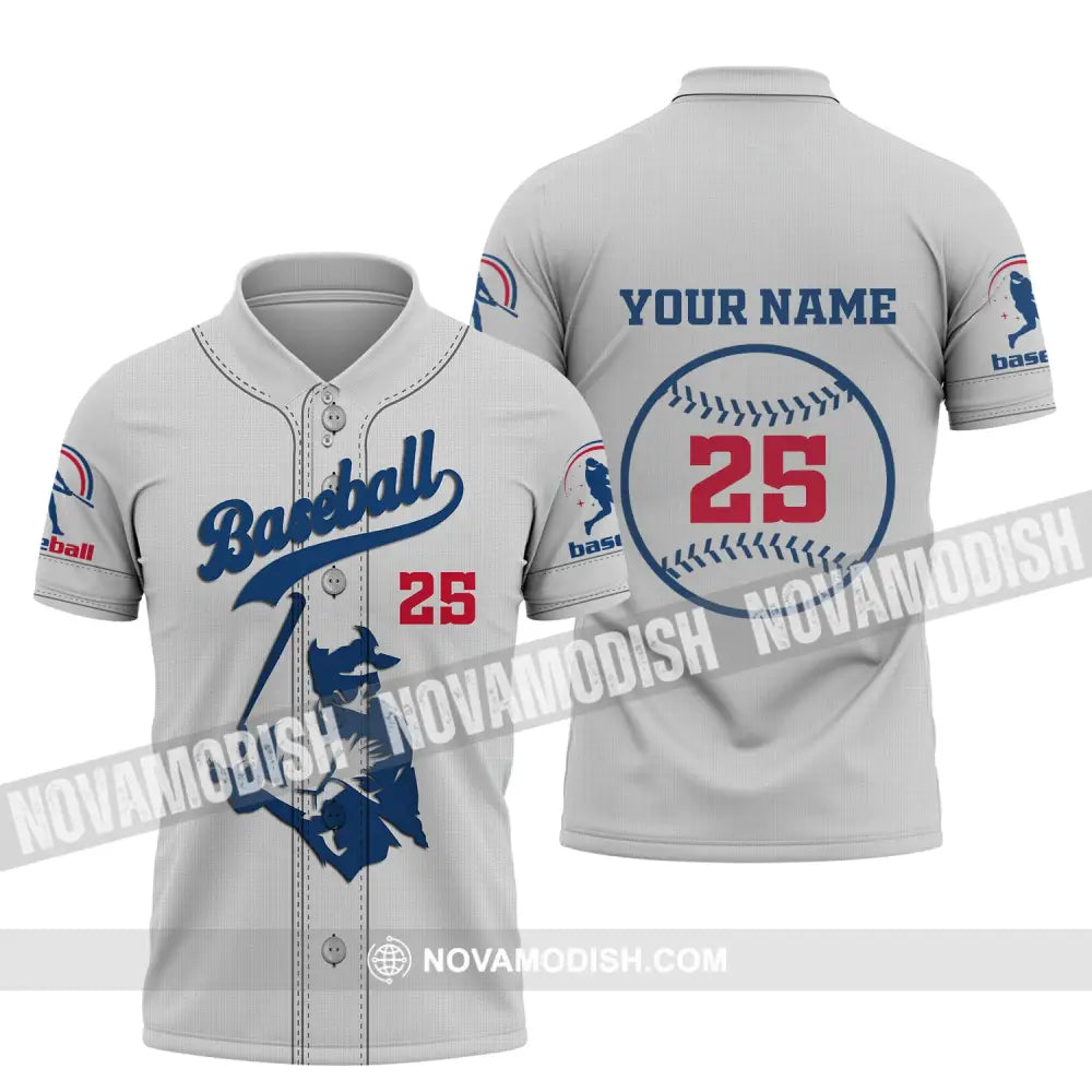 Man Shirt Custom Name And Number Baseball T-Shirt Gift For Player Polo / S