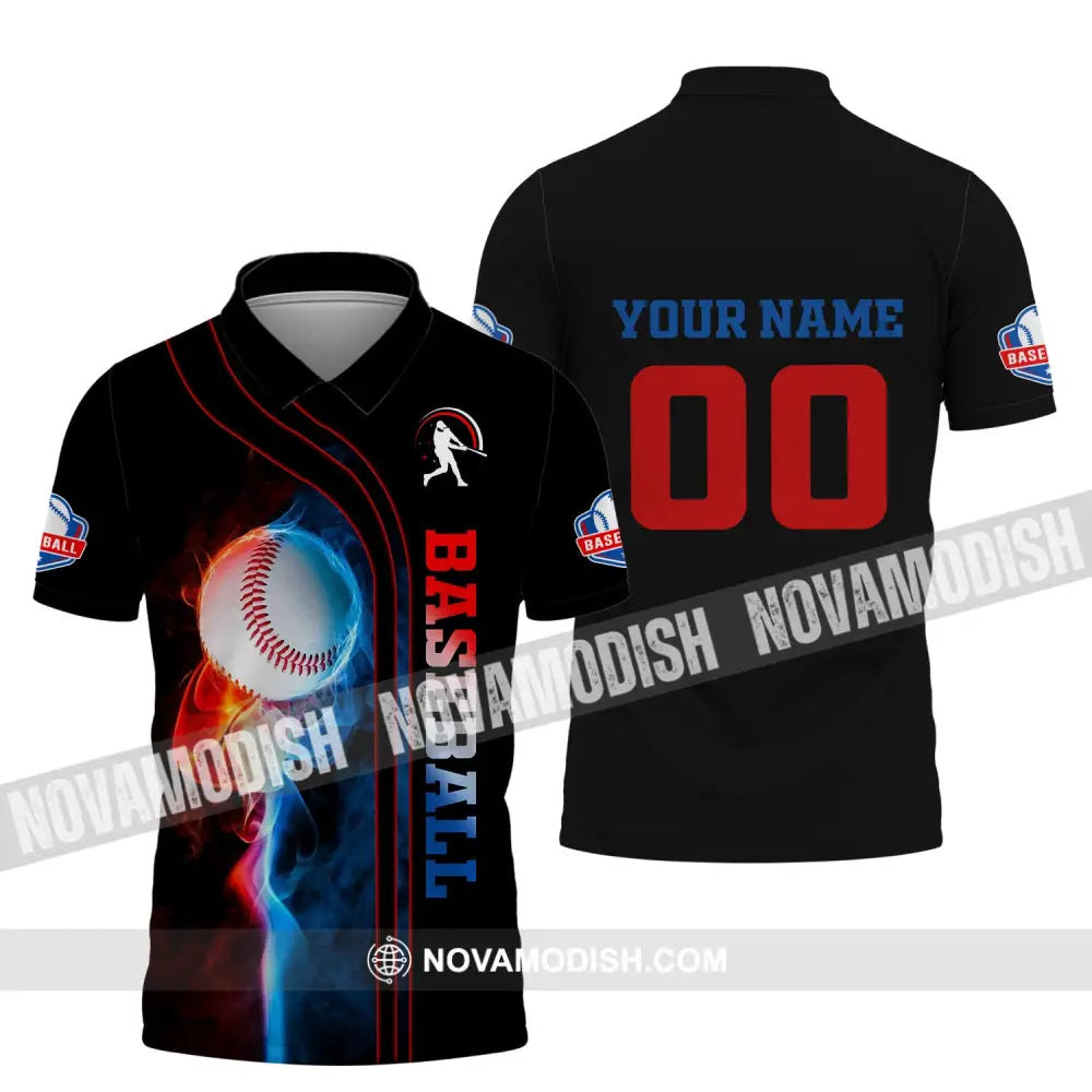 Man Shirt Custom Name And Number Baseball T-Shirt Gift For Player Polo / S