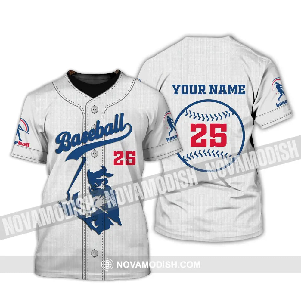 Man Shirt Custom Name And Number Baseball T-Shirt Gift For Player / S