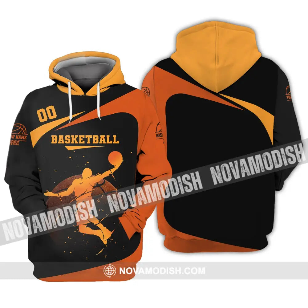 Man Shirt Custom Name And Number Basketball Gift For Player Hoodie / S T-Shirt