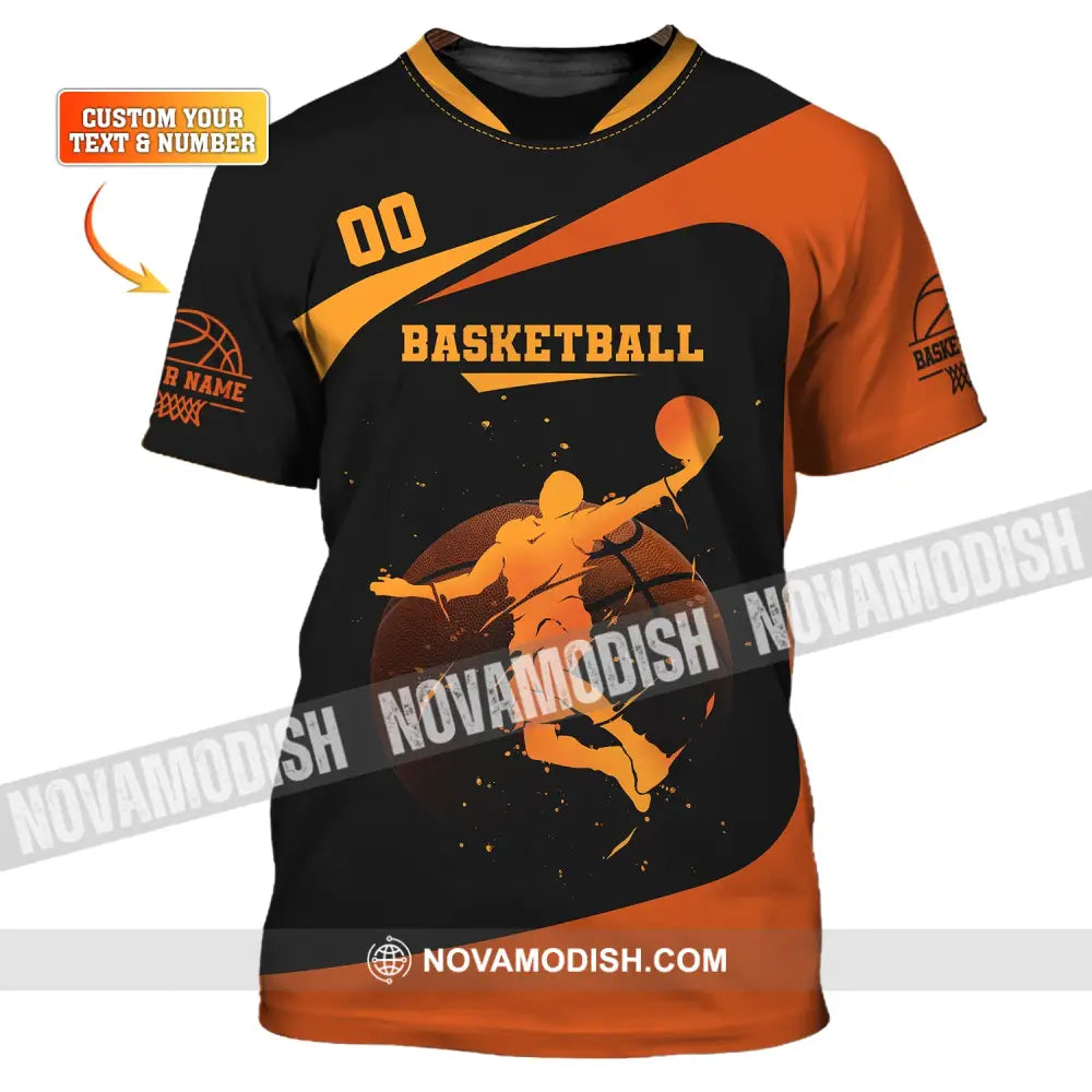 Man Shirt Custom Name And Number Basketball Gift For Player T-Shirt