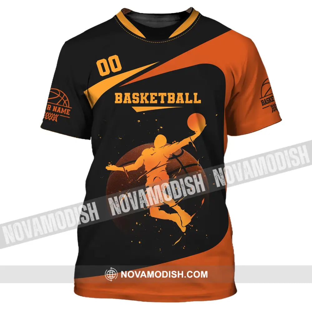 Man Shirt Custom Name And Number Basketball Gift For Player T-Shirt / S
