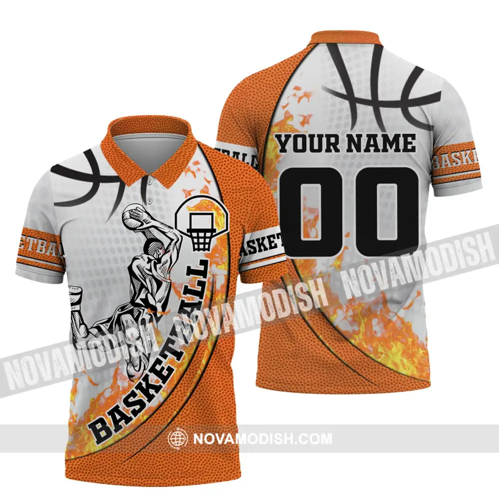 Man Shirt Custom Name And Number Basketball Hoodie T-Shirt Gift For Player Polo / S