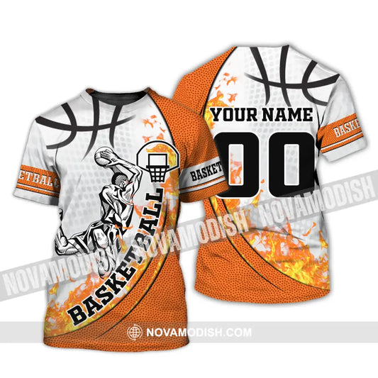 Man Shirt Custom Name And Number Basketball Hoodie T-Shirt Gift For Player / S
