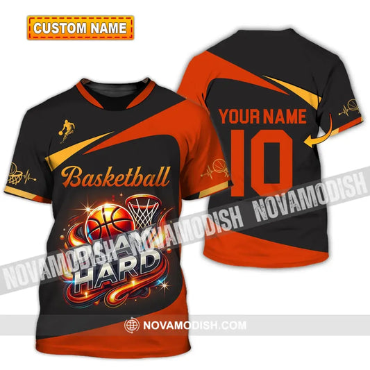 Man Shirt Custom Name And Number Basketball Polo Long Sleeve Club Uniform Lover Gift T-Shirt