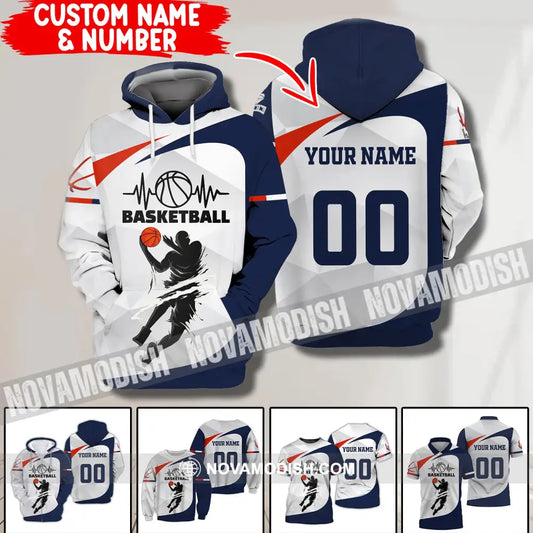 Man Shirt Custom Name And Number Basketball T-Shirt Gift For Player