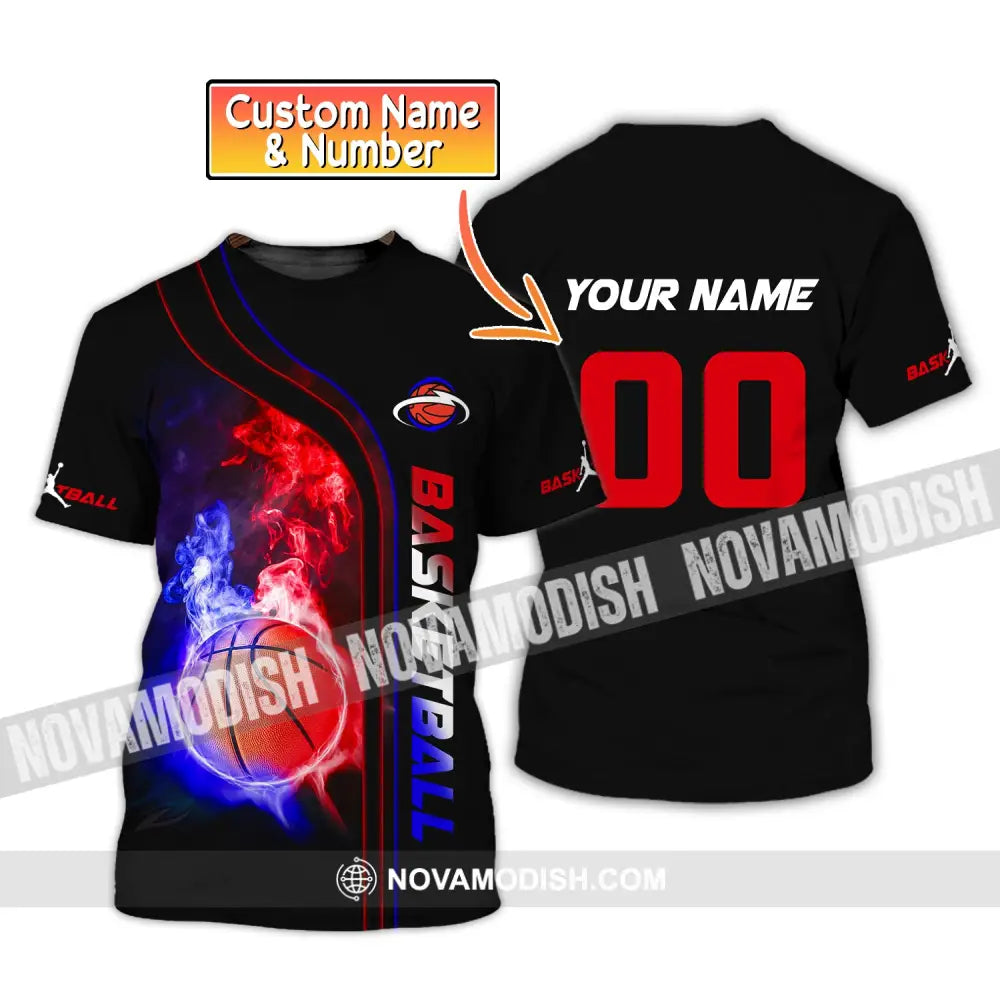 Man Shirt Custom Name And Number Basketball T-Shirt Gift For Player