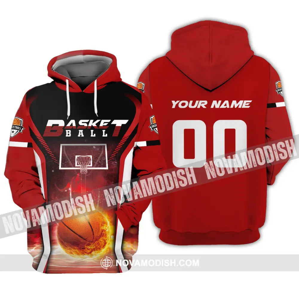 Man Shirt Custom Name And Number Basketball T-Shirt Gift For Player Hoodie / S