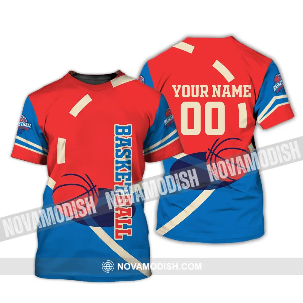 Man Shirt Custom Name And Number Basketball T-Shirt Gift For Player T-Shirt / S