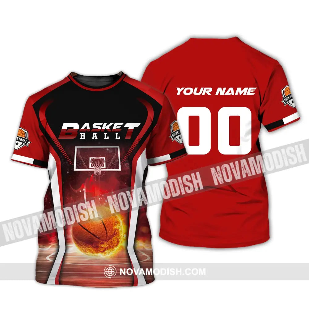 Man Shirt Custom Name And Number Basketball T-Shirt Gift For Player / S