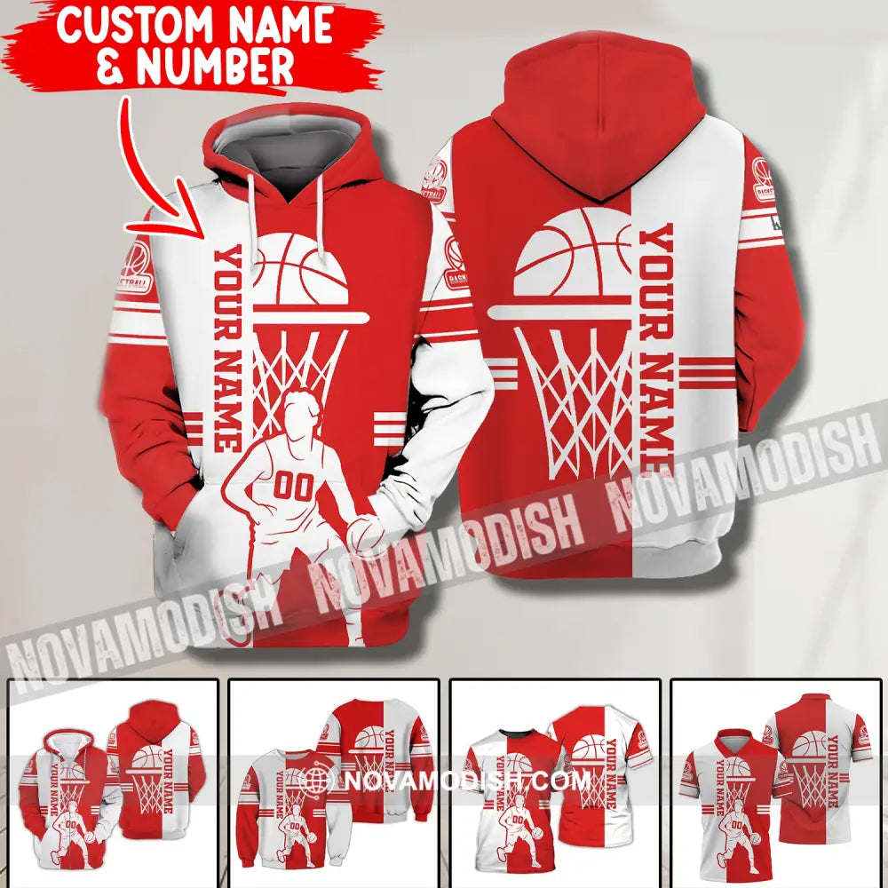 Man Shirt Custom Name And Number Basketball T-Shirt Love Gift For Player