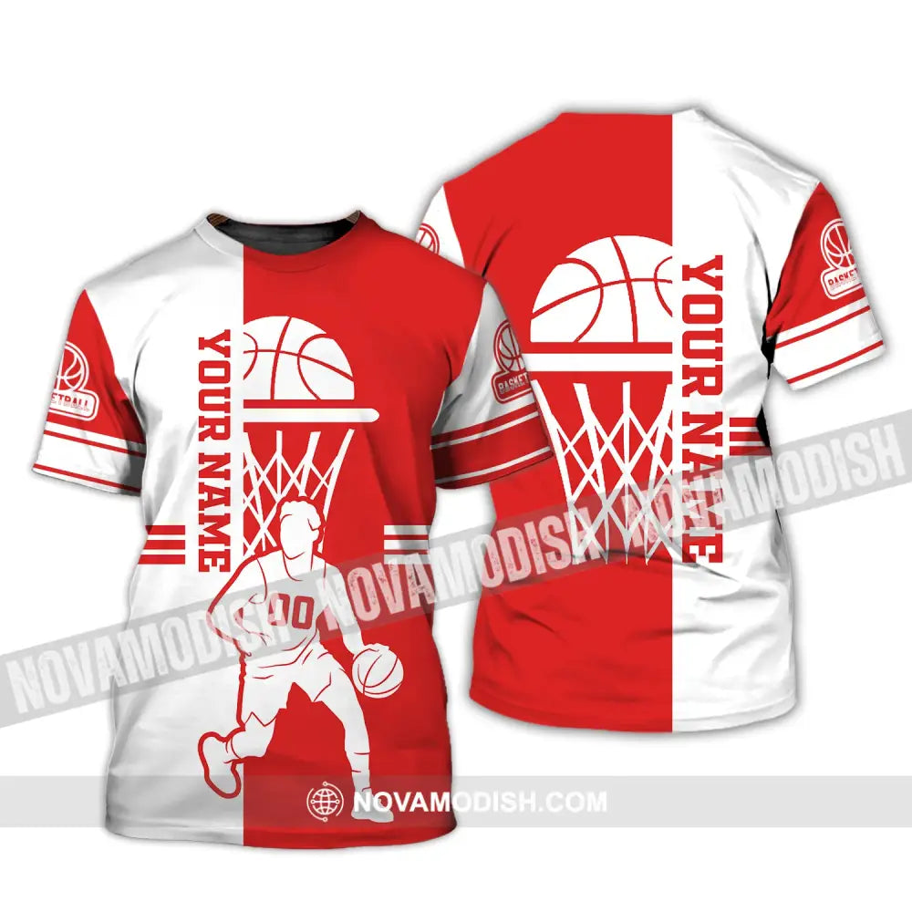 Man Shirt Custom Name And Number Basketball T-Shirt Love Gift For Player / S