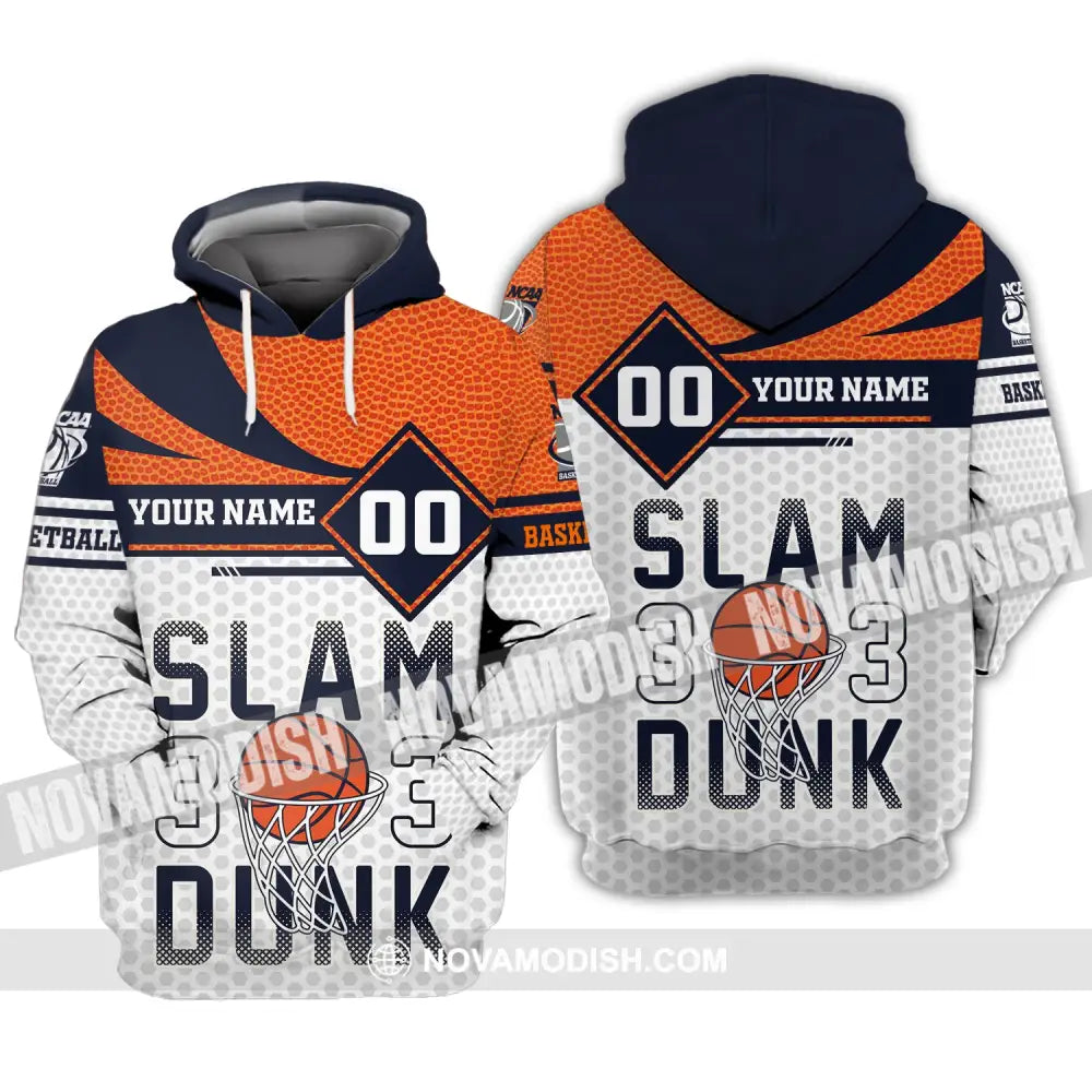 Man Shirt Custom Name And Number Basketball T-Shirt Slam Dunk Gift For Player Hoodie / S