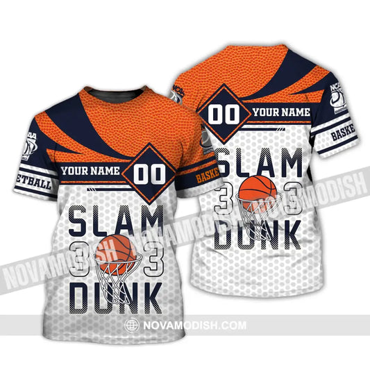 Man Shirt Custom Name And Number Basketball T-Shirt Slam Dunk Gift For Player / S