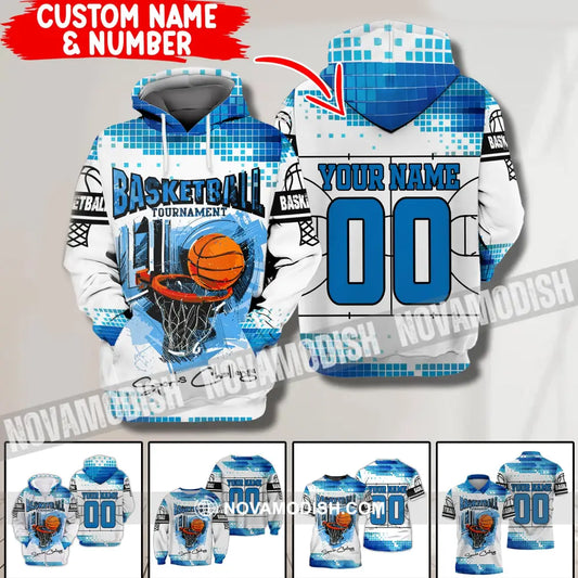 Man Shirt Custom Name And Number Basketball T-Shirt Sport Challenge Gift For Player