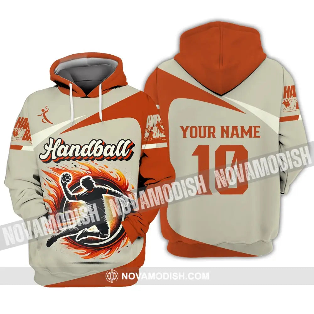 Man Shirt Custom Name And Number Handball Polo Long Sleeve Club Uniform Lover Gift Hoodie / S