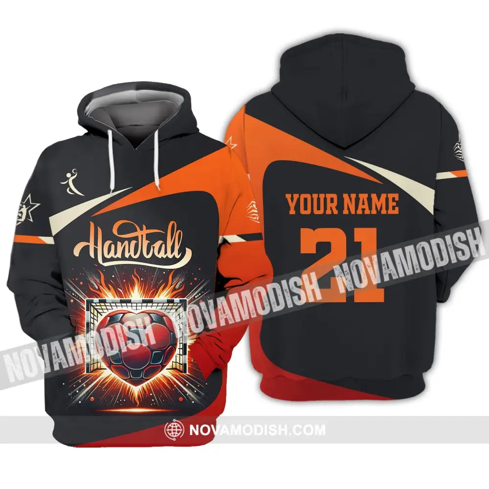 Man Shirt Custom Name And Number Handball Polo Long Sleeve Club Uniform Lover Gift Hoodie / S