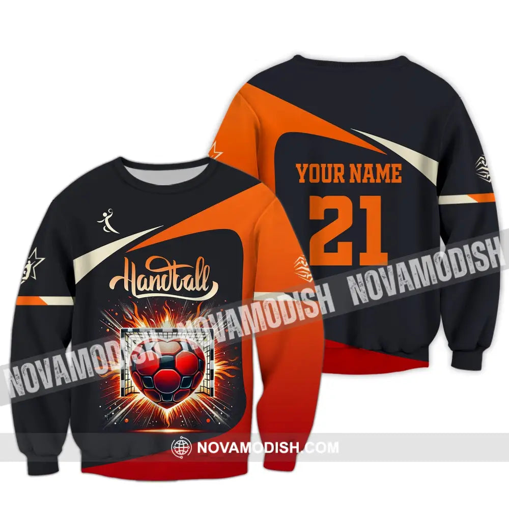 Man Shirt Custom Name And Number Handball Polo Long Sleeve Club Uniform Lover Gift / S T-Shirt