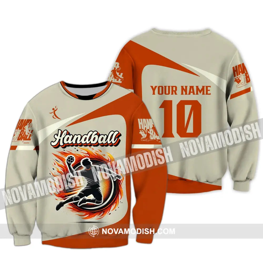 Man Shirt Custom Name And Number Handball Polo Long Sleeve Club Uniform Lover Gift / S T-Shirt